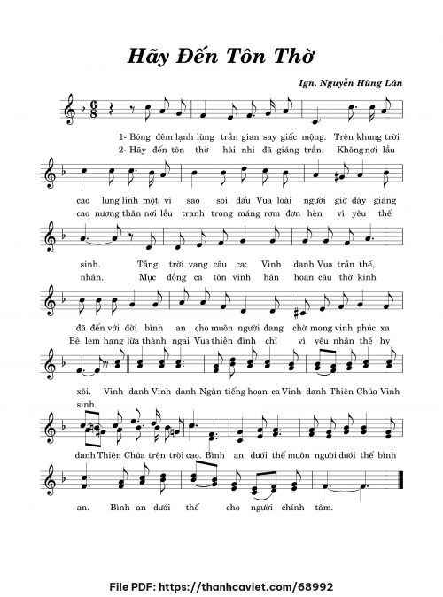 Hãy đến tôn thờ - Nguyễn Hùng Lân - trang 1