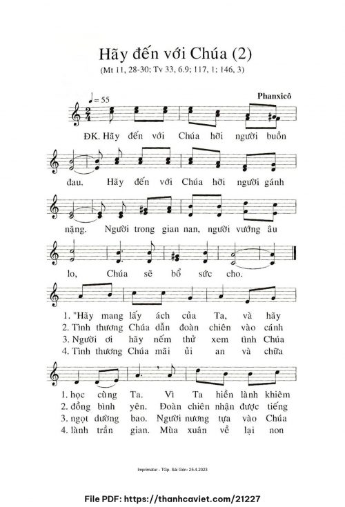 Hãy đến với Chúa 2 - Phanxicô - trang 1