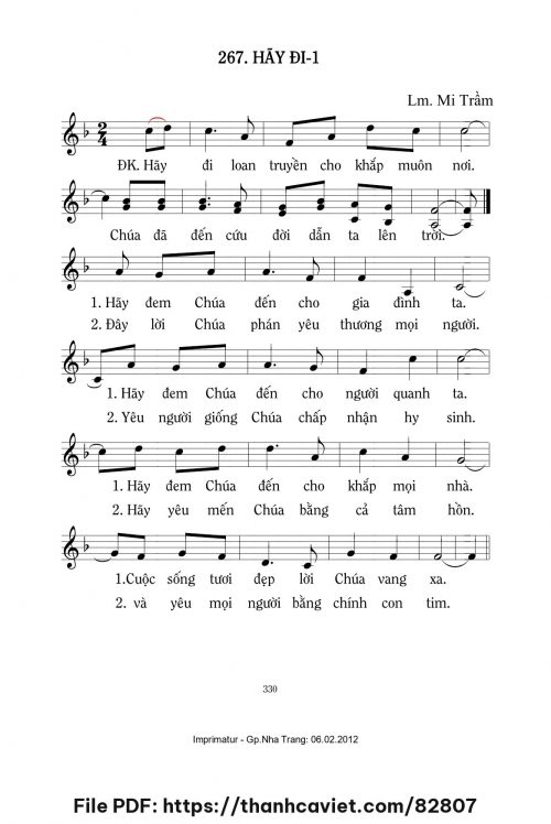 Hãy đi 1 - Lm. Mi Trầm - trang 1