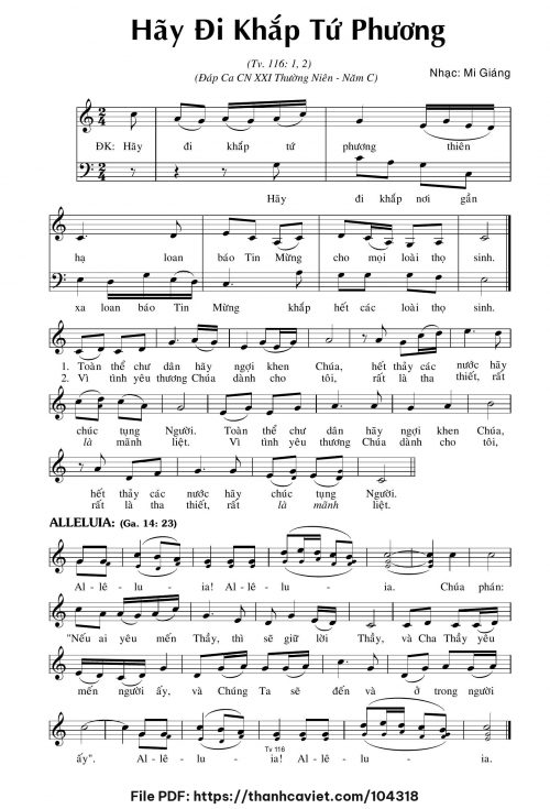 Hãy đi khắp tứ phương - Mi Giáng - trang 1