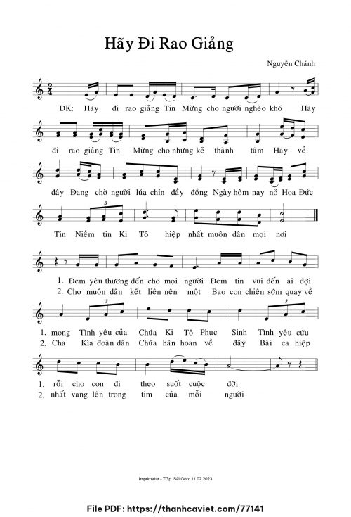 Hãy đi rao giảng - Nguyễn Chánh - trang 1