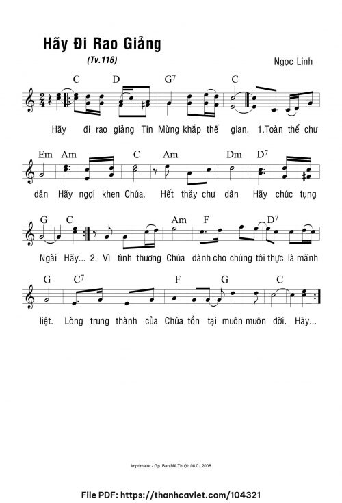 Hãy đi rao giảng - Ngọc Linh - trang 1