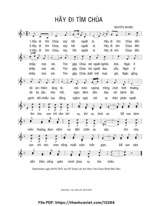 Hãy đi tìm Chúa - Nguyên Nhung - trang 1