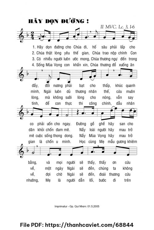 Hãy dọn đường - Lm. La Thập Tự - trang 1