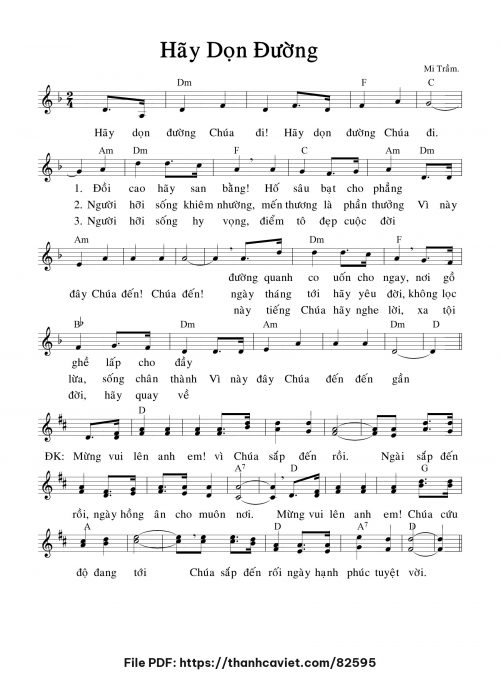 Hãy dọn đường - Lm. Mi Trầm - trang 1
