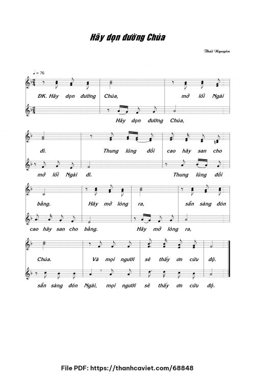 Hãy dọn đường Chúa - Lm. Thái Nguyên - trang 1