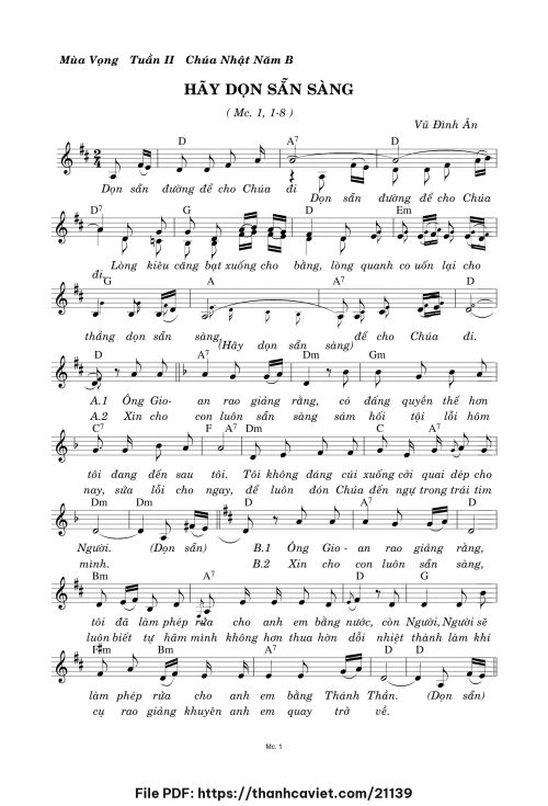Hãy dọn sẵn sàng - Vũ Đình Ân - trang 1