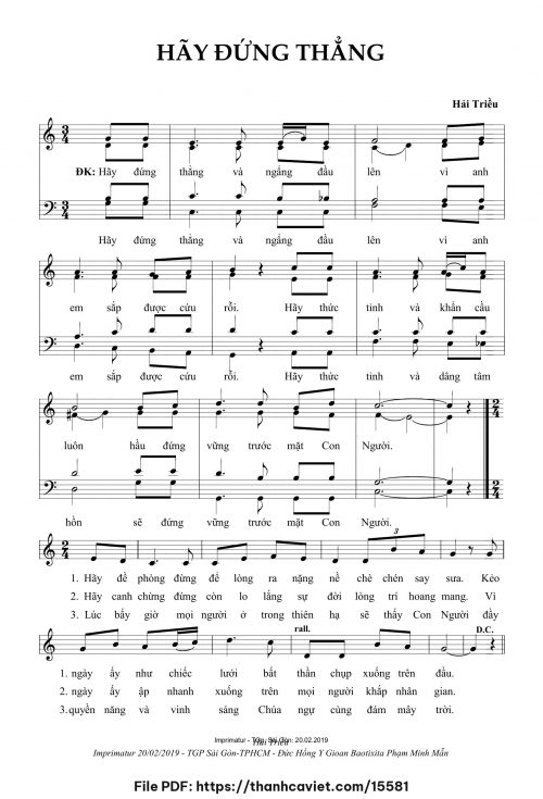 Hãy đứng thẳng - Hải Triều - trang 1