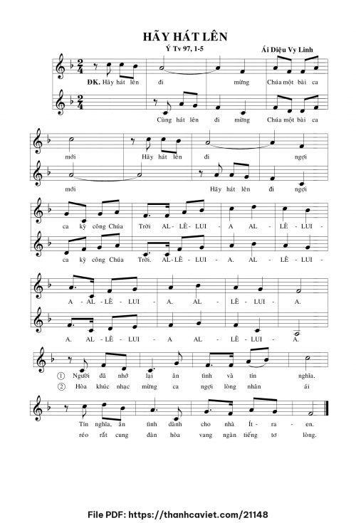 Hãy hát lên - Sr. Ái Diệu Vy Linh - trang 1