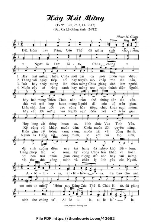 Hãy hát mừng - Mi Giáng - trang 1