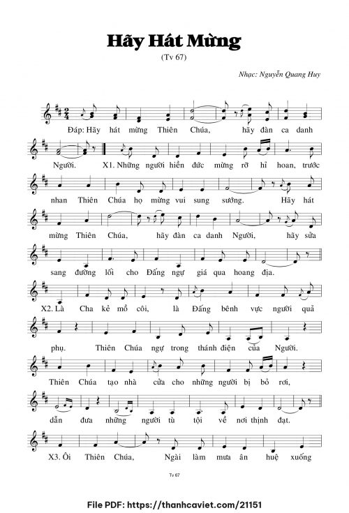 Hãy hát mừng - Nguyễn Quang Huy - trang 1