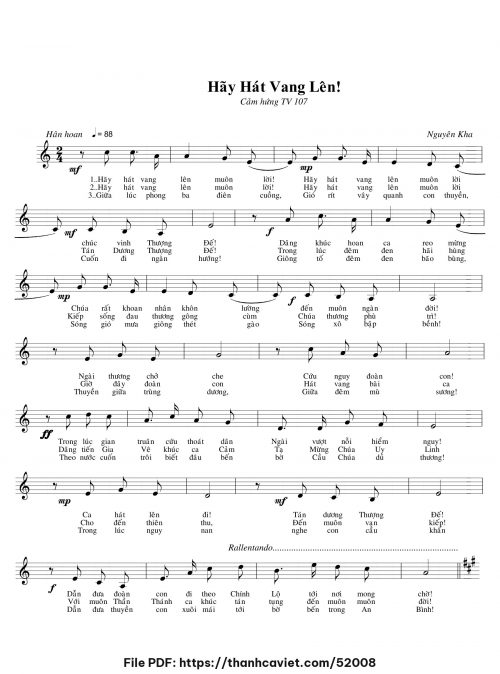 Hãy hát vang lên - Nguyên Kha - trang 1