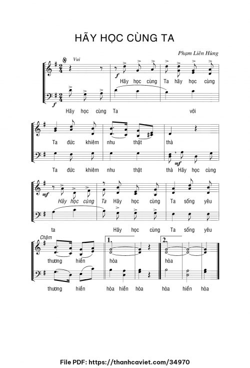 Hãy học cùng Ta - Lm. Phạm Liên Hùng - trang 1
