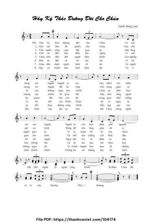 Hãy ký thác đường đời cho Chúa - Lm. Oanh Sông Lam - trang 1