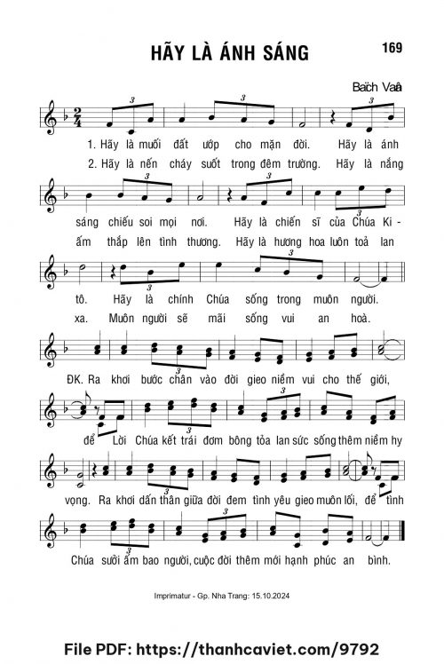 Hãy là ánh sáng - Lm. Bạch Vân - trang 1