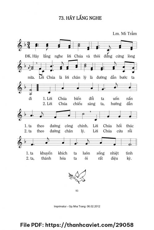 Hãy lắng nghe - Lm. Mi Trầm - trang 1