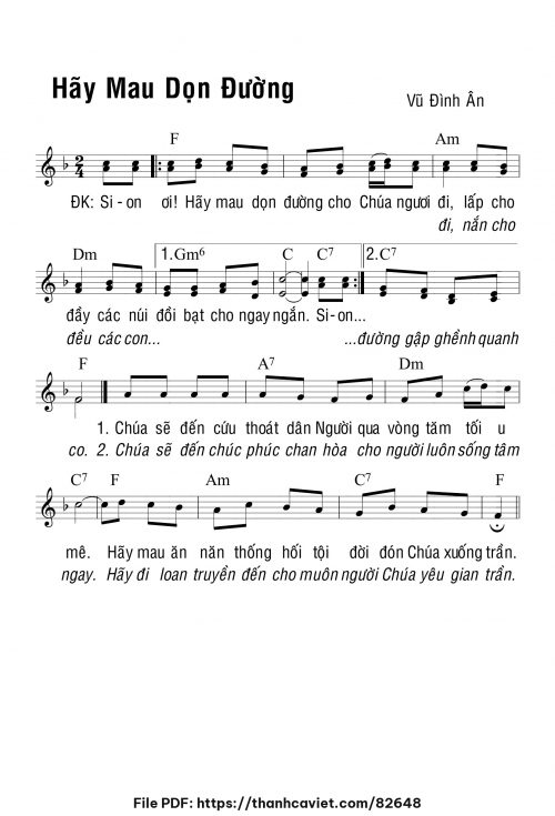 Hãy mau dọn đường - Vũ Đình Ân - trang 1