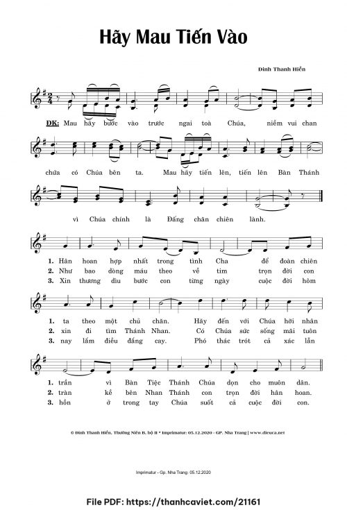 Hãy mau tiến vào - Đinh Thanh Hiền - trang 1