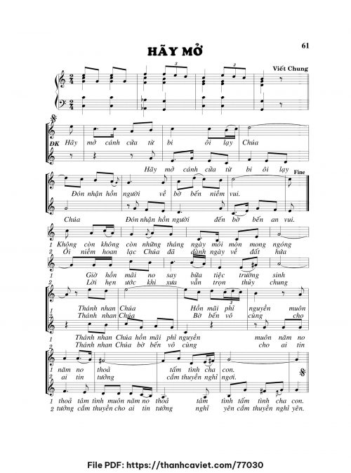Hãy mở - Viết Chung - trang 1