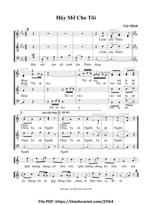 Hãy mở cho tôi - Cát Minh - trang 1