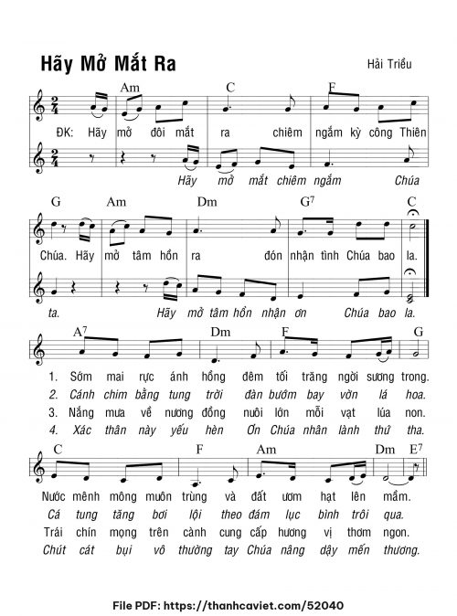 Hãy mở mắt ra - Hải Triều - trang 1