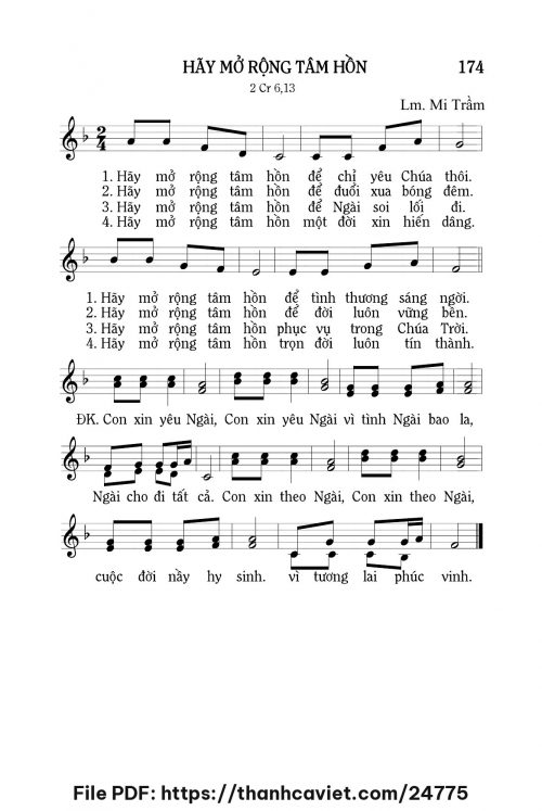 Hãy mở rộng tâm hồn - Lm. Mi Trầm - trang 1