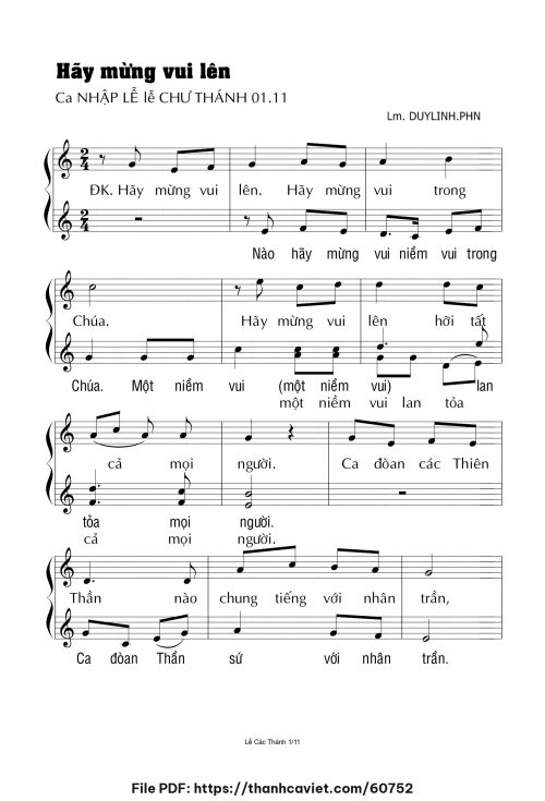 Hãy mừng vui lên - Lm. DUYLINH.PHN - trang 1