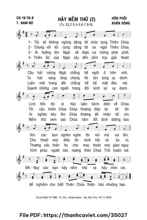 Hãy nếm thử 2 - Lm. Bùi Ninh - trang 1