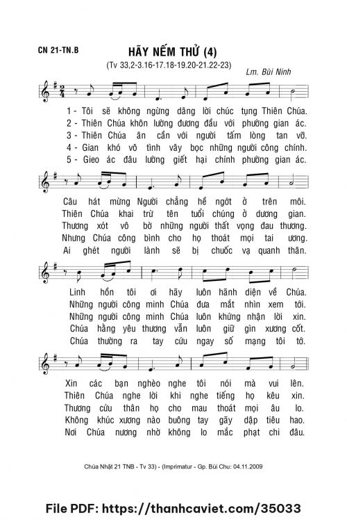 Hãy nếm thử 4 - Lm. Bùi Ninh - trang 1