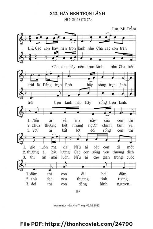 Hãy nên trọn lành - Lm. Mi Trầm - trang 1