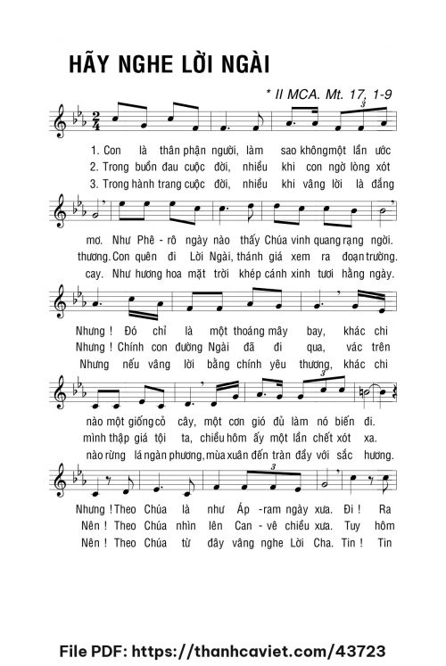 Hãy nghe lời Ngài - Lm. La Thập Tự - trang 1
