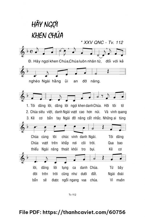 Hãy ngợi khen Chúa - Lm. La Thập Tự - trang 1