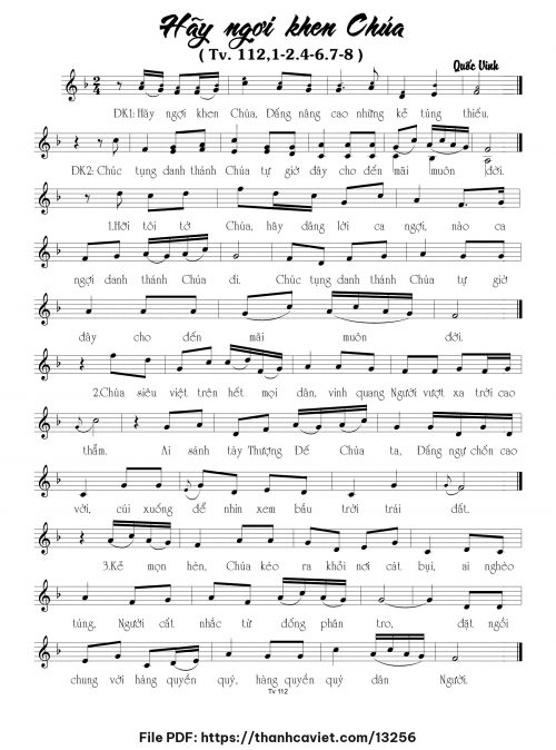 Hãy ngợi khen Chúa - Quốc Vinh - trang 1