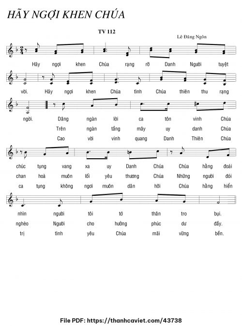 Hãy ngợi khen Chúa 2 - Lê Đăng Ngôn - trang 1