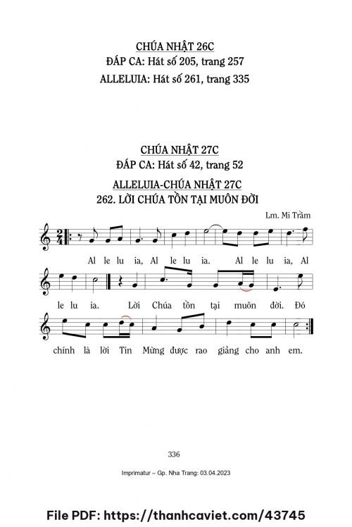 Hãy ngợi khen Chúa [Tv 145, CN26 TNC] – - Lm. Mi Trầm - trang 1
