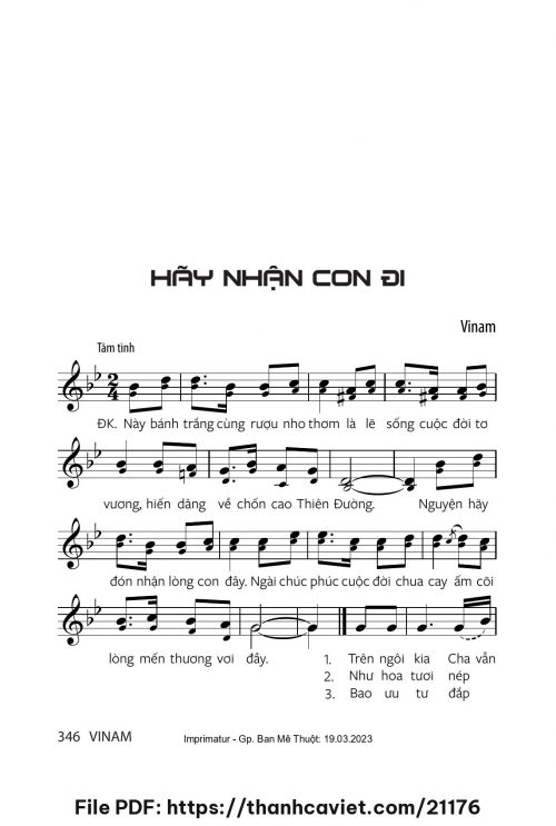 Hãy nhận con đi - Vinam - trang 1
