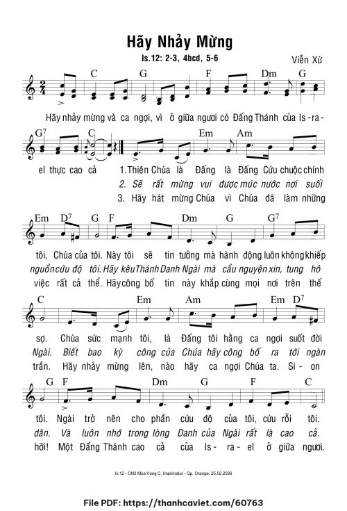 Hãy nhảy mừng - Viễn Xứ - trang 1