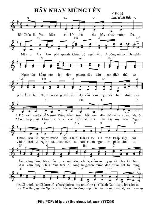 Hãy nhẩy mừng lên - Lm. Hoài Bắc, OP - trang 1