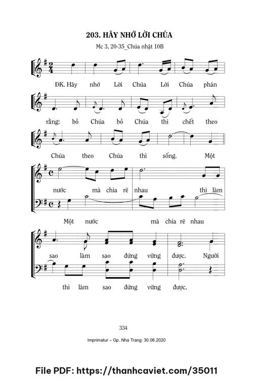 Hãy nhớ Lời Chúa [CN10 TNB] – - Lm. Mi Trầm - trang 1