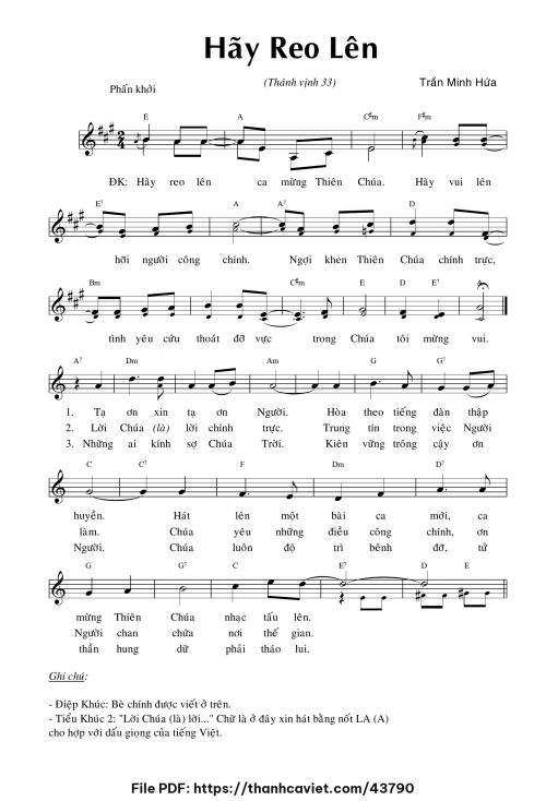 Hãy reo lên - Trần Minh Hứa - trang 1