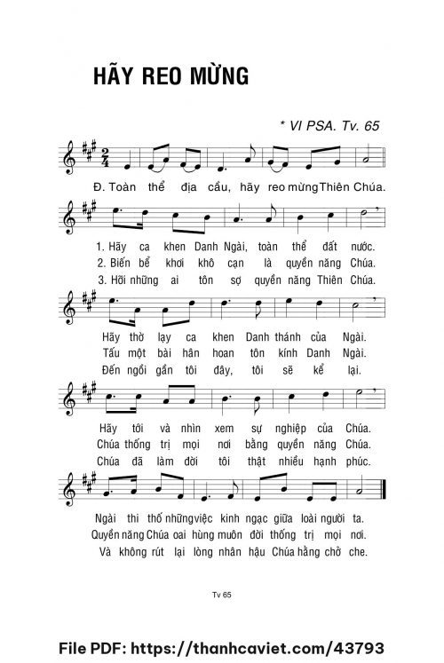Hãy reo mừng - Lm. La Thập Tự - trang 1