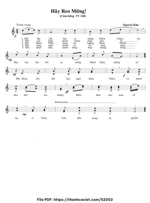 Hãy reo mừng - Nguyên Kha - trang 1