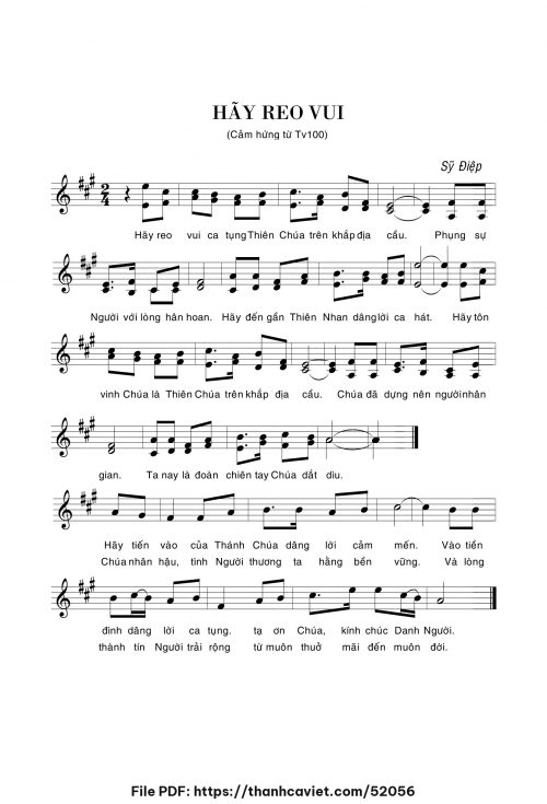 Hãy reo vui - Sỹ Điệp - trang 1