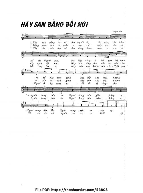 Hãy san bằng đồi núi - Ngọc Kôn - trang 1