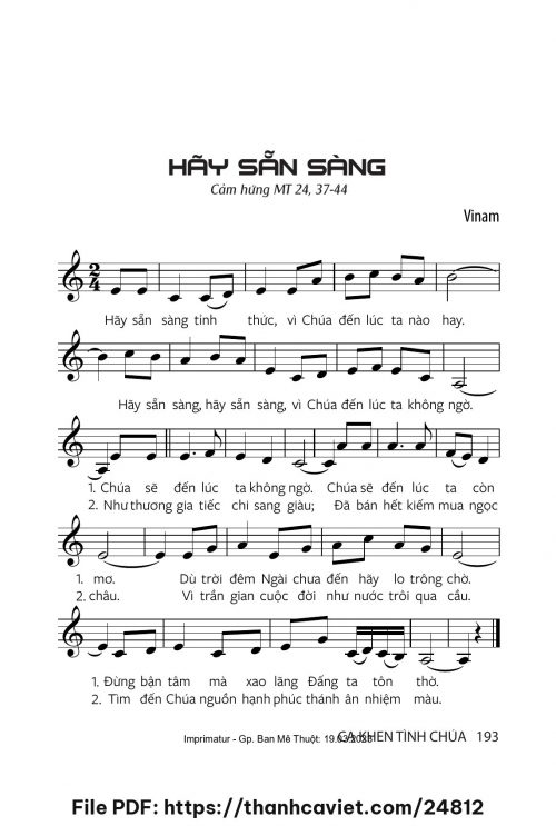 Hãy sẵn sàng - Vinam - trang 1