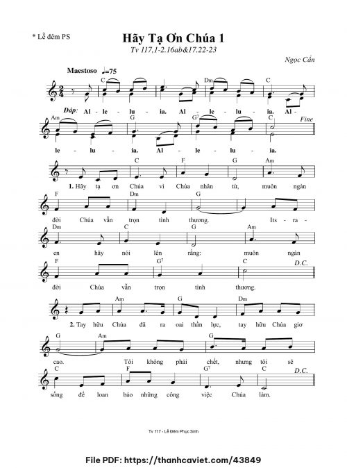 Hãy tạ ơn Chúa 1 - Ngọc Cẩn - trang 1