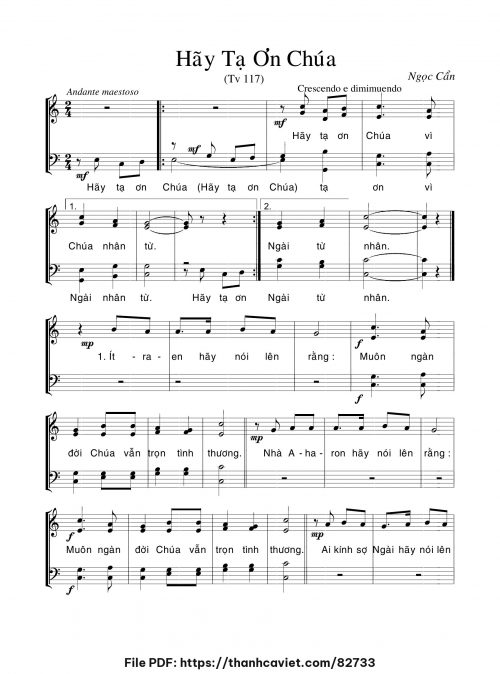 Hãy tạ ơn Chúa - Ngọc Cẩn - trang 1