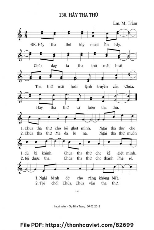 Hãy tha thứ - Lm. Mi Trầm - trang 1