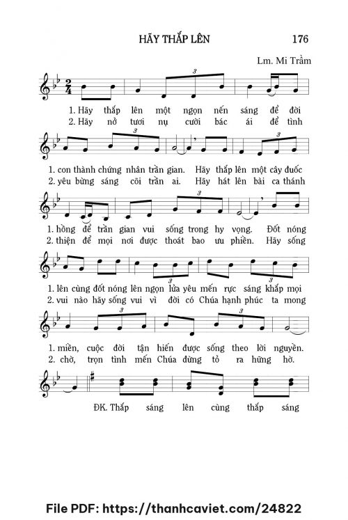 Hãy thắp lên - Lm. Mi Trầm - trang 1