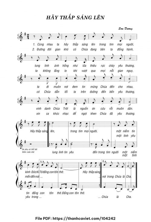 Hãy thắp sáng lên - Sơn Dương - trang 1